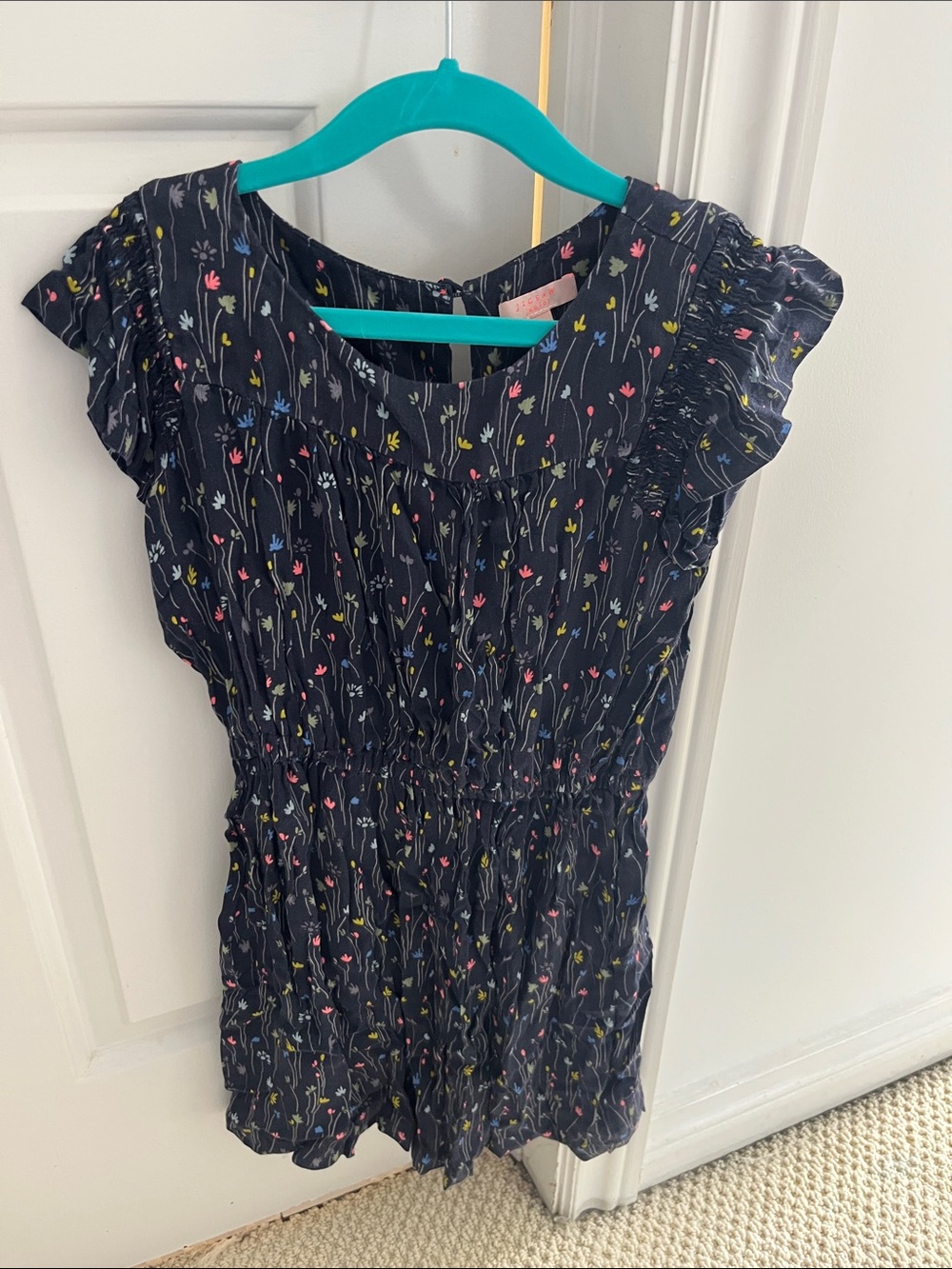 Jigsaw Navy Floral Print Girls' Casual Dress